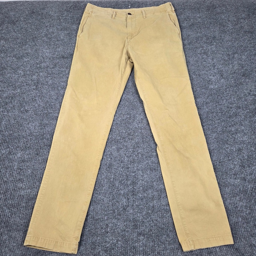 American Eagle Next Level Flex Khaki Chino Pants Mens 34x36 Tan Slim Straight‎